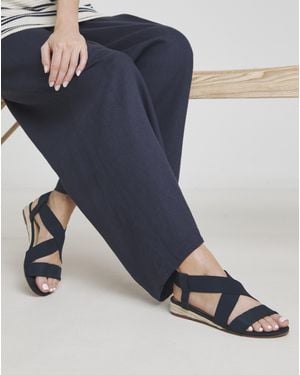 JD Williams Low Wedge Espadrilles Ex Wide - Blue