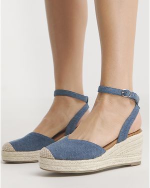 Simply Be Closed Toe Buckle Espadrille Wedges Wide - Multicolour