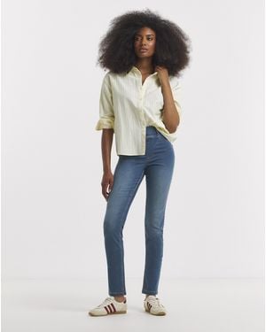 Simply Be Slim Pull On Jeggings - Blue