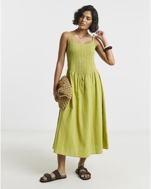 Native Youth Ny Shirred Bodice Cami - Yellow