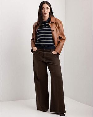 Mango Wide Leg Jean - Brown