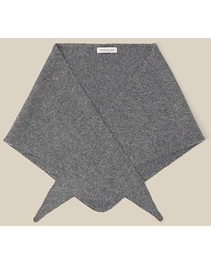 Monsoon Fae Knitted Triangle Scarf - Grey