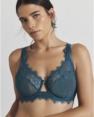 Pretty Secrets Lace Full Cup Bra - Blue