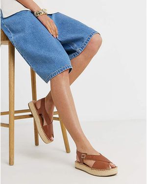 JD Williams Peep Toe Espadrille Sandal Ex Wide - Blue