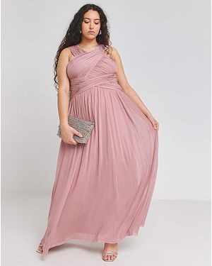 Little Mistress Crossover Maxi Dress - Pink