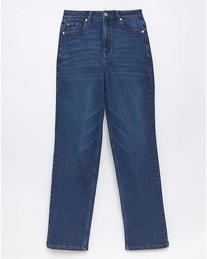 Simply Be Sbe 99 1 Relaxed Straight Jeans - Blue