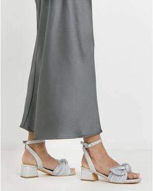 Simply Be Side Bow Heels Extra Wide Fit - Grey