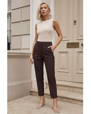 Roman Petite Roman Short Straight Leg Stretch Trouser - Natural