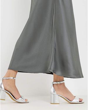 Simply Be Barely There Sandals Extra Wide Fit - Grey