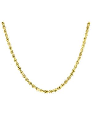 iJewel Sterling Gp Hollow Rope Necklace - Metallic