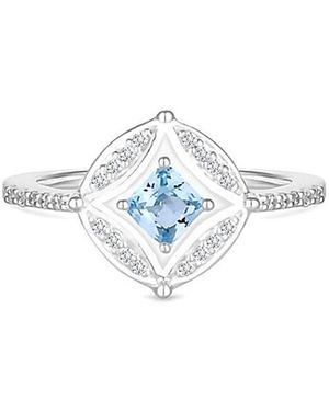 Simply Silver by Jon Richard Simply Spinel And Cz Ring - White