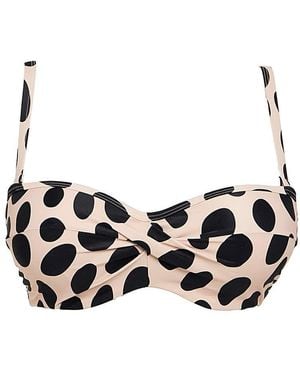 Panache Ella Twist Bandeau Bikini Top - Black