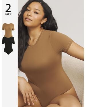 MAGISCULPT 2 Pk Smoothing T-Shirt Body - Brown