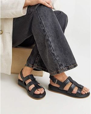 Heavenly Soles Tubular Fisherman Sandal Wide - Black