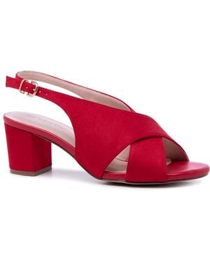 Paradox London Neroli Wide Fit Sandals - Red