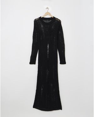 Simply Be Ladder Knitted Dress - Black