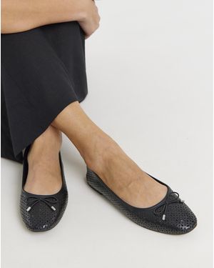 JD Williams Lasercut Ballerina Ex Wide - White