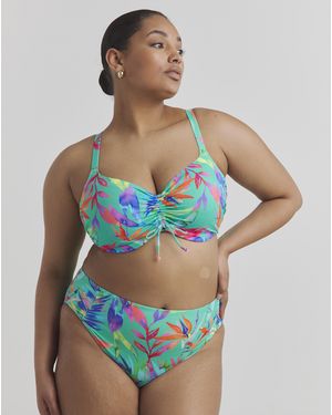 Elomi Toyama Tides Mid Rise Bikini Brief - Blue