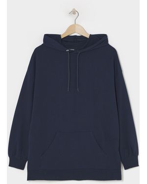Simply Be Longline Hooded Tunic - Blue