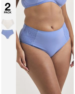 Pretty Secrets New Sarah 2 Pack Full Knickers - Blue