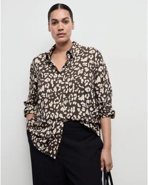 Mango Animal Print Shirt - Black