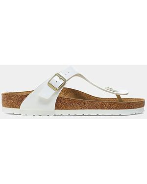 Simply Be Birkenstock Gizeh Patent Sandals - White