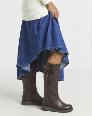 Heavenly Feet Bernice Boots Cc Wide Fit - Blue