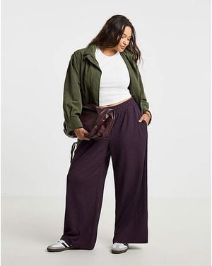 Simply Be Jersey Wide Leg Trouser - Blue