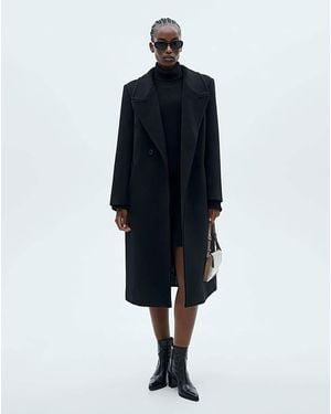 Mango Eye Oversized Coat - Blue