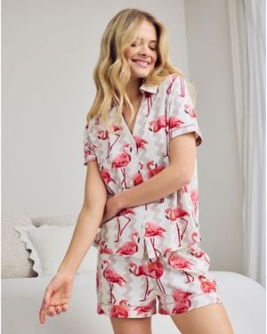 Chelsea Peers Button Up Short Set - White