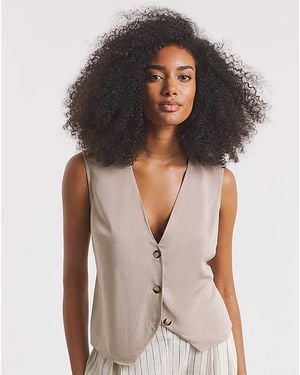 Simply Be Viscose Waistcoat - Grey