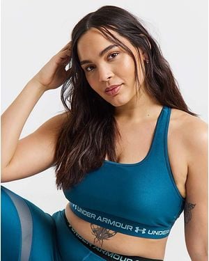 Under Armour Crossback Mid Support Bra - Blue