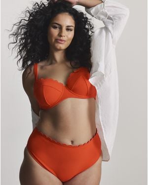 MAGISCULPT Scallop Bikini Bottoms - Red