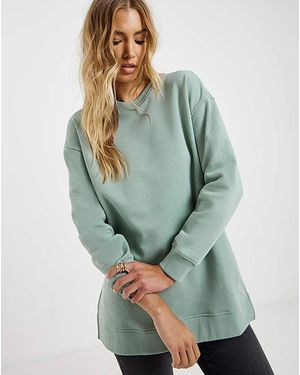 Simply Be Side Split Sweatshirt Tunic - Green