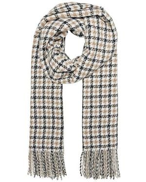 ONLY Check Lurex Detail Scarf - Natural