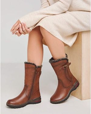 Heavenly Feet Bramble Boots Ext Wide Fit - Natural