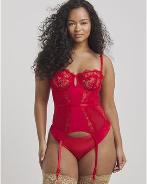 Figleaves Pulse Balcony Basque - Red