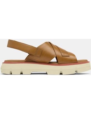 Sorel Leather Rein Crisscross Sandal - Brown