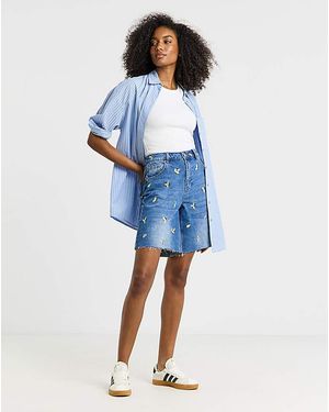 Simply Be Fruit Bermuda Short - Blue