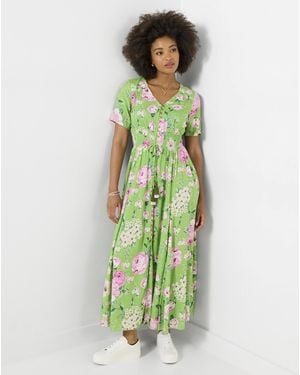 Joe Browns Flower Garden Maxi Dress - Green