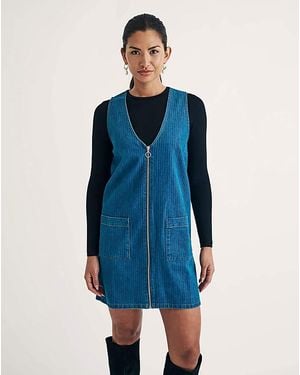 Nobody's Child Denim Pinnie Dress - Blue