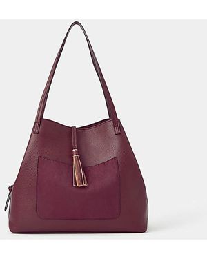 Accessorize Tassel Charm Shoulder Bag - Purple