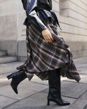 Simply Be Belted Asymmetric Skirt - Multicolour
