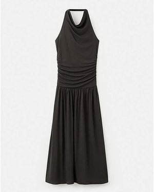 Mango Draped Halter Dress - Black