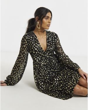 Simply Be Animal Jacquard Smock Dress - Natural