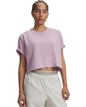 Under Armour Rival Boxy Tee Solid - Purple