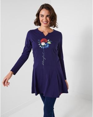 Joe Browns Graphic Tunic Top - Blue