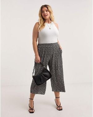Simply Be Plisse Culotte - Multicolour