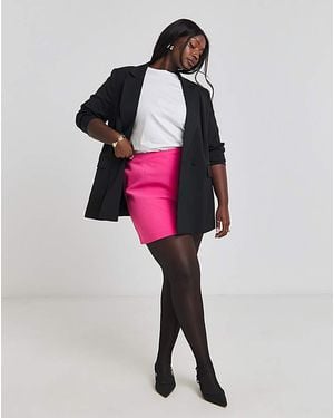 Simply Be Tailored Mini Skirt - Pink
