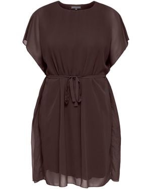 ONLY Tie Belt Short Dress - Brown
